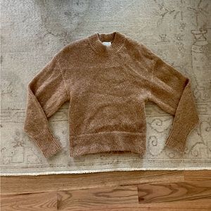 & Other Stories Mohair Blend Mock Neck Sweater Sz XS in Tan